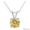 2 Carat Fancy Yellow Pure Brilliance Pendant Made with Swarovski Zirconia